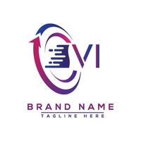 vi brief logo ontwerp. vector logo ontwerp voor bedrijf.