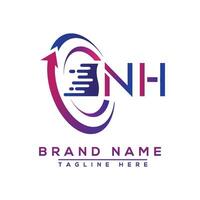 nh brief logo ontwerp. vector logo ontwerp voor bedrijf.