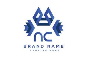 brief nc blauw logo ontwerp. vector logo ontwerp voor bedrijf.