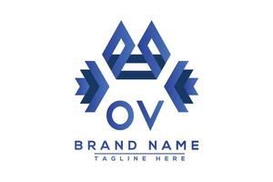 brief ov blauw logo ontwerp. vector logo ontwerp voor bedrijf.