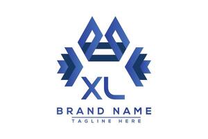 brief xl blauw logo ontwerp. vector logo ontwerp voor bedrijf.