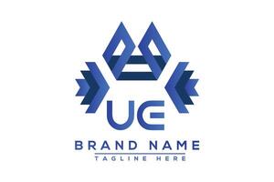 brief ue blauw logo ontwerp. vector logo ontwerp voor bedrijf.