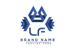 brief lf blauw logo ontwerp. vector logo ontwerp voor bedrijf.