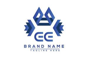 blauw ee brief logo ontwerp. vector logo ontwerp voor bedrijf.