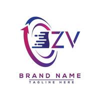 zv brief logo ontwerp. vector logo ontwerp voor bedrijf.