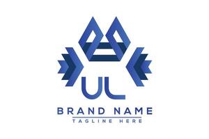 brief ul blauw logo ontwerp. vector logo ontwerp voor bedrijf.