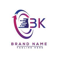 bk brief logo ontwerp. vector logo ontwerp voor bedrijf.
