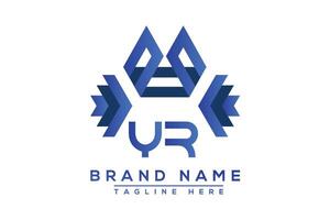 brief jaar blauw logo ontwerp. vector logo ontwerp voor bedrijf.
