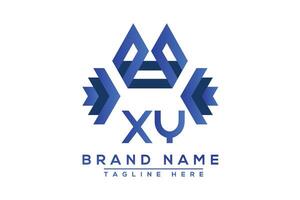 brief xy blauw logo ontwerp. vector logo ontwerp voor bedrijf.