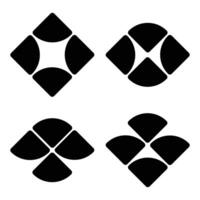 abstract vormen, vector pictogrammen, meetkundig abstract vormen voor logos