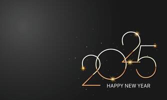 2025 gelukkig nieuw jaar achtergrond ontwerp. groet kaart, banier, poster. vector illustratie.