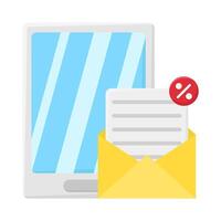 mail met mobiel telefoon illustratie vector