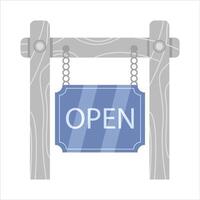 Open in teken bord hangende illustratie vector