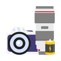 camera foto, accu met lens camera foto illustratie vector