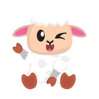 illustratie van schattig schapen vector