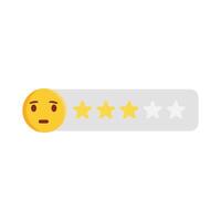 recensie ster met emoji illustratie vector