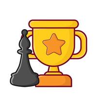 trofee met bisschop schaak illustratie vector