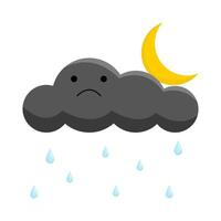 nacht wolk regen illustratie vector