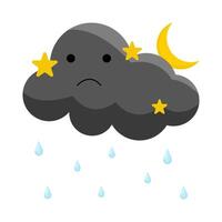 nacht wolk regen illustratie vector