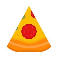 illustratie van pizza plak vector