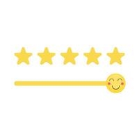 recensie ster met emoji illustratie vector