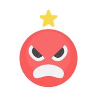 recensie slecht ster met emoji illustratie vector