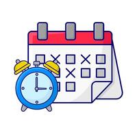 kalender met alarm klok tijd illustratie vector