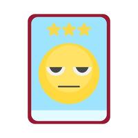 recensie ster met emoji in tab illustratie vector