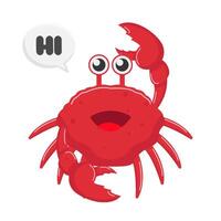 illustratie van schattig krab vector