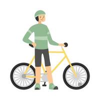 persoon met fiets illustratie vector