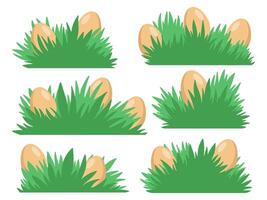 Pasen eieren in gras illustratie vector