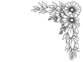 bloemen en bladeren grens illustratie vector