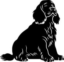 cocker spaniel - minimalistische en vlak logo - vector illustratie