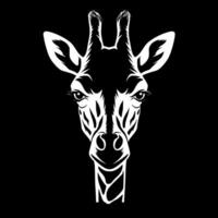 giraffe, minimalistische en gemakkelijk silhouet - vector illustratie