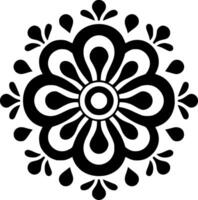 mandala - minimalistische en vlak logo - vector illustratie