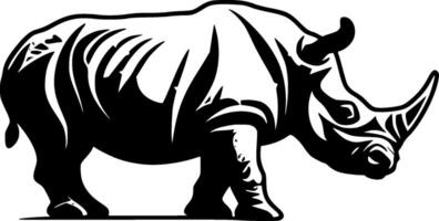 neushoorn - minimalistische en vlak logo - vector illustratie