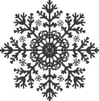 ai gegenereerd silhouet mandala bloem sneeuwvlok vormig zwart kleur enkel en alleen vector