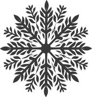 ai gegenereerd silhouet mandala bloem sneeuwvlok vormig zwart kleur enkel en alleen vector