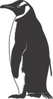 ai gegenereerd silhouet pinguïn zwart kleur enkel en alleen vol lichaam vector