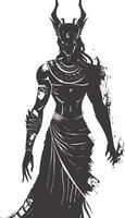 ai gegenereerd silhouet Farao de Egypte mythisch schepsel zwart kleur enkel en alleen vector