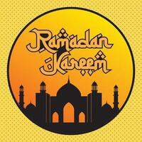 Ramadan kareem ontwerp vector met moskee