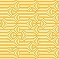 ramen patroon, geel noodle pasta Golf achtergrond vector