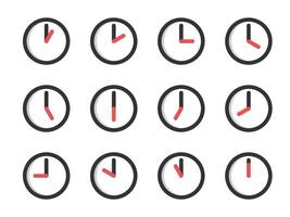 klok, tijd, alarm, tijdopnemer, deadline icoon symbool geïsoleerd vector illustratie.