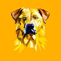 gele hond vector