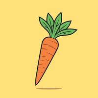 tekenfilm oranje wortel vector illustratie