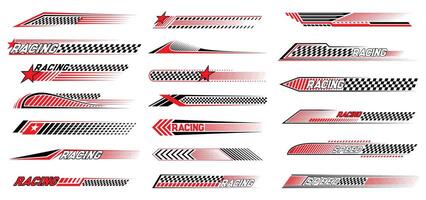 ras sport auto streep stickers, racing lijn stickers vector