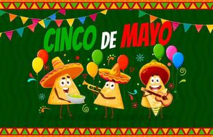 cinco de mayo Mexicaans vakantie banier tex Mex nacho vector