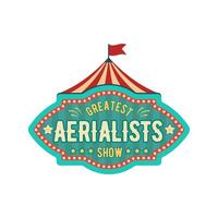 retro tent circus carnaval teken Scherm luchtfotografen vector