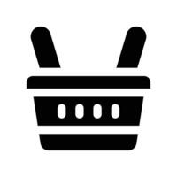 boodschappen doen mand icoon. vector glyph icoon voor uw website, mobiel, presentatie, en logo ontwerp.