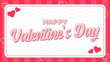 vector illustratie van Valentijnsdag dag sjabloon. Valentijn poster kaart romantisch romance liefde
